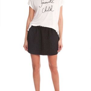 NWT JunaRose Textured Black Flared Gathered Structured Mini Balloon Skirt Sz 18